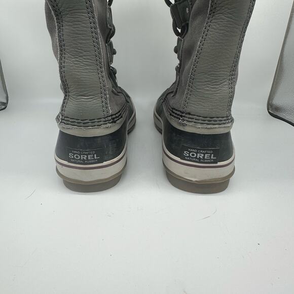 Sorel Joan of Arctic Fur Charcoal Gray Tall Winter Boot Womens Size 11 Gorpcore - Picture 12 of 15